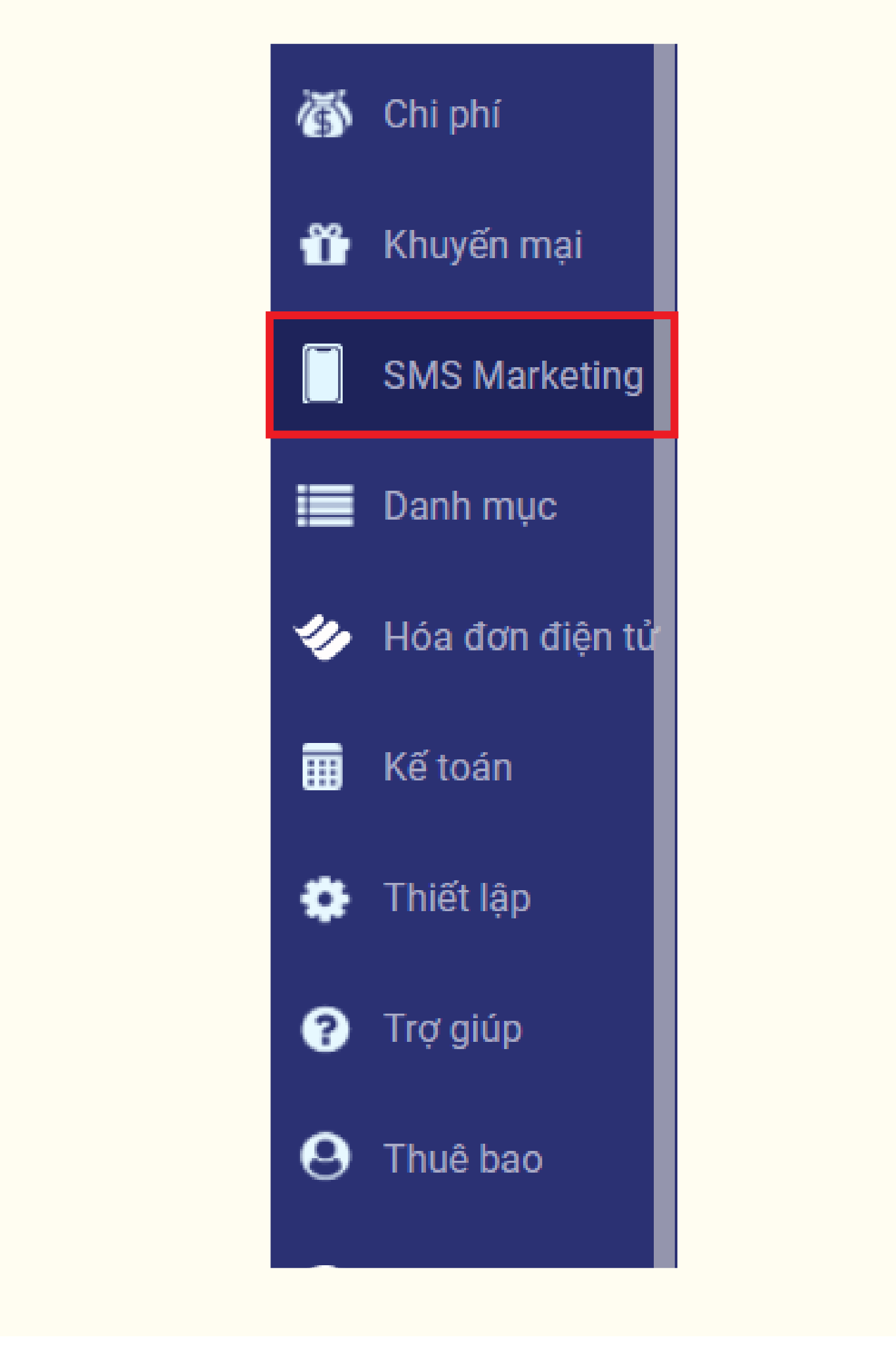 SMS Marketing trên MISA eShop